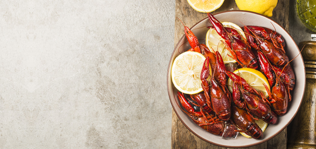 Crayfish with pasta