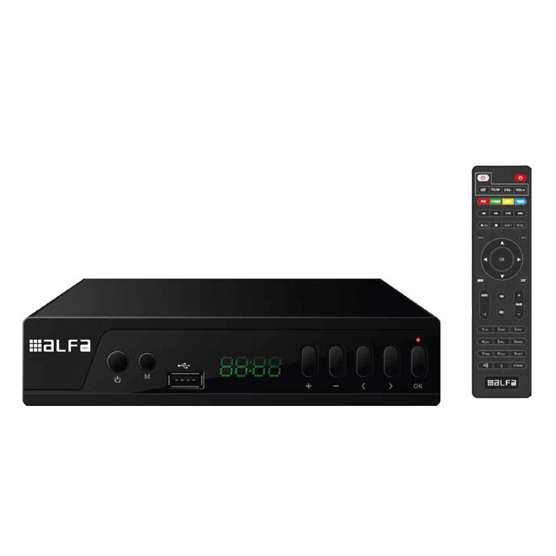 Digital terrestrial TV receiver HD DVB-T2 AlfaOne with remote control 2 uses