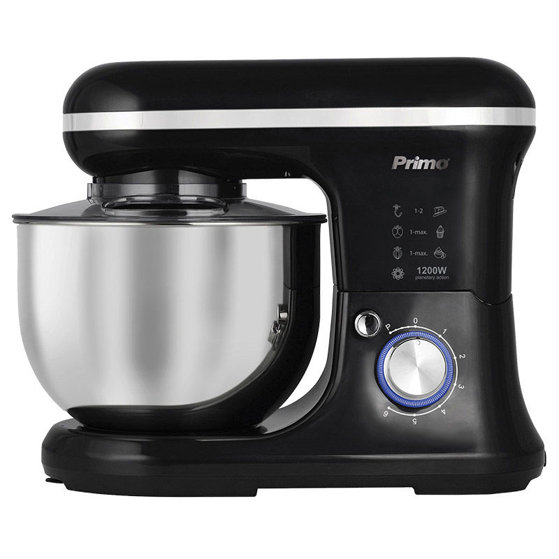 Mixer PRMB-40257 Primo with bowl Inox 5L 1200W with ring LED Black-Chrome