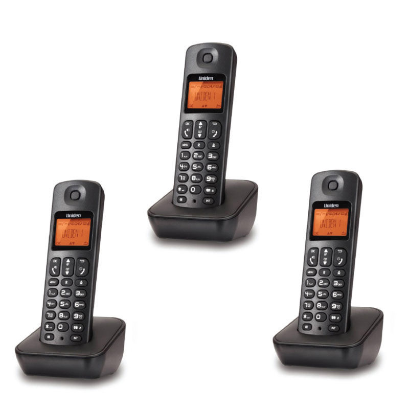 Wireless phone TRIPLE UNIDEN AT-3100-3 Black