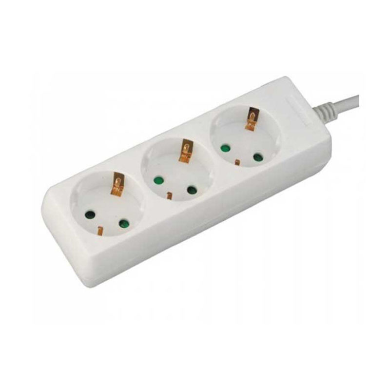 Multisocket V03B Alfaone 3 positions no switch 3x1,5 mm 1,5 m White