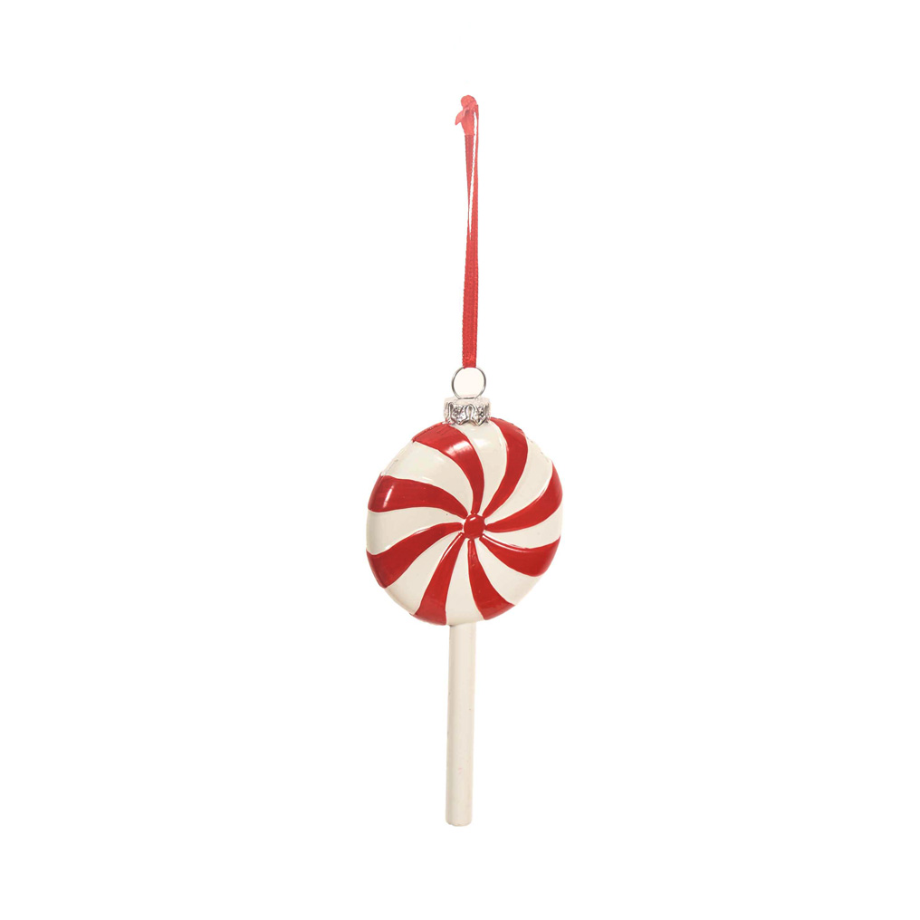 Κρεμαστό πλαστικό γλειφιτζούρι Candy κόκκινο-λευκό 6,2x1,6x13 εκ.
