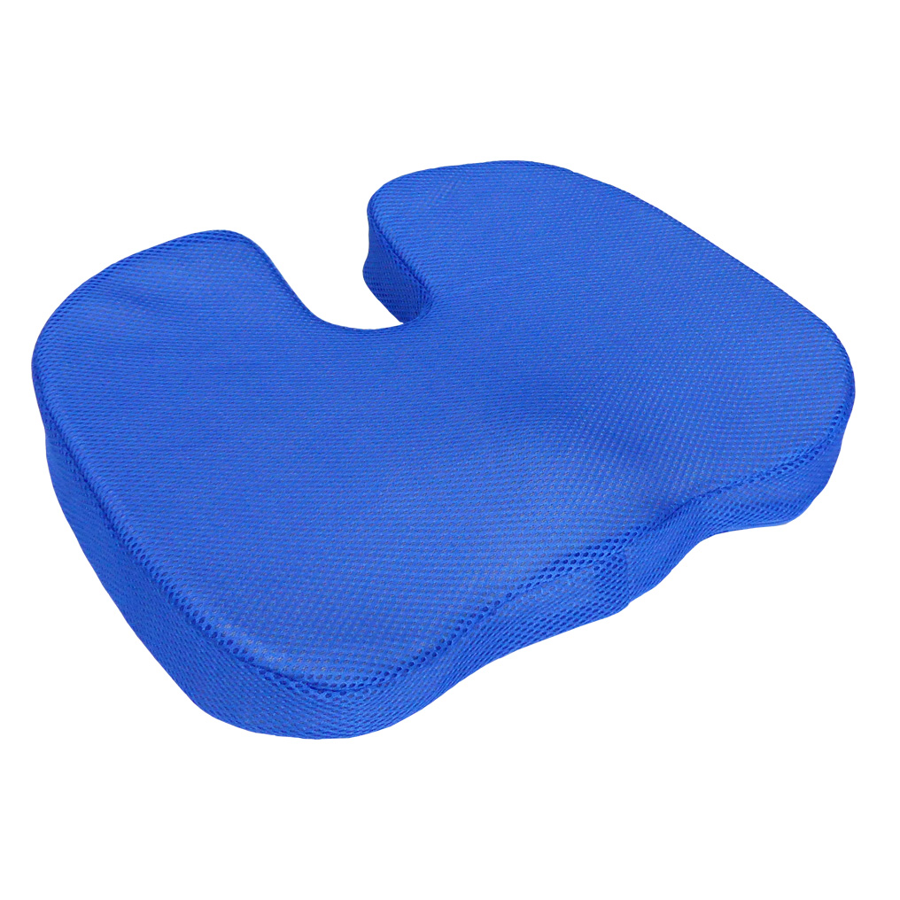 Μαξιλάρι καθίσματος εργονομικά σχεδιασμένο memory μπλε Wellys 45x35x7 εκ. 041598