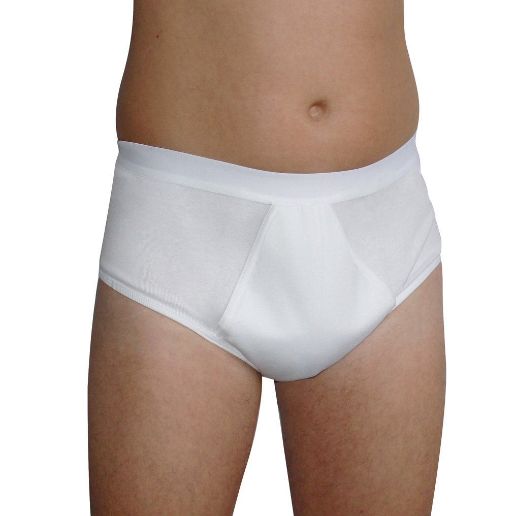 Incontinence brief Hydas white 100% cotton 0416