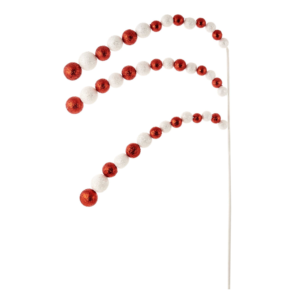 Candy branch red / white 75 cm