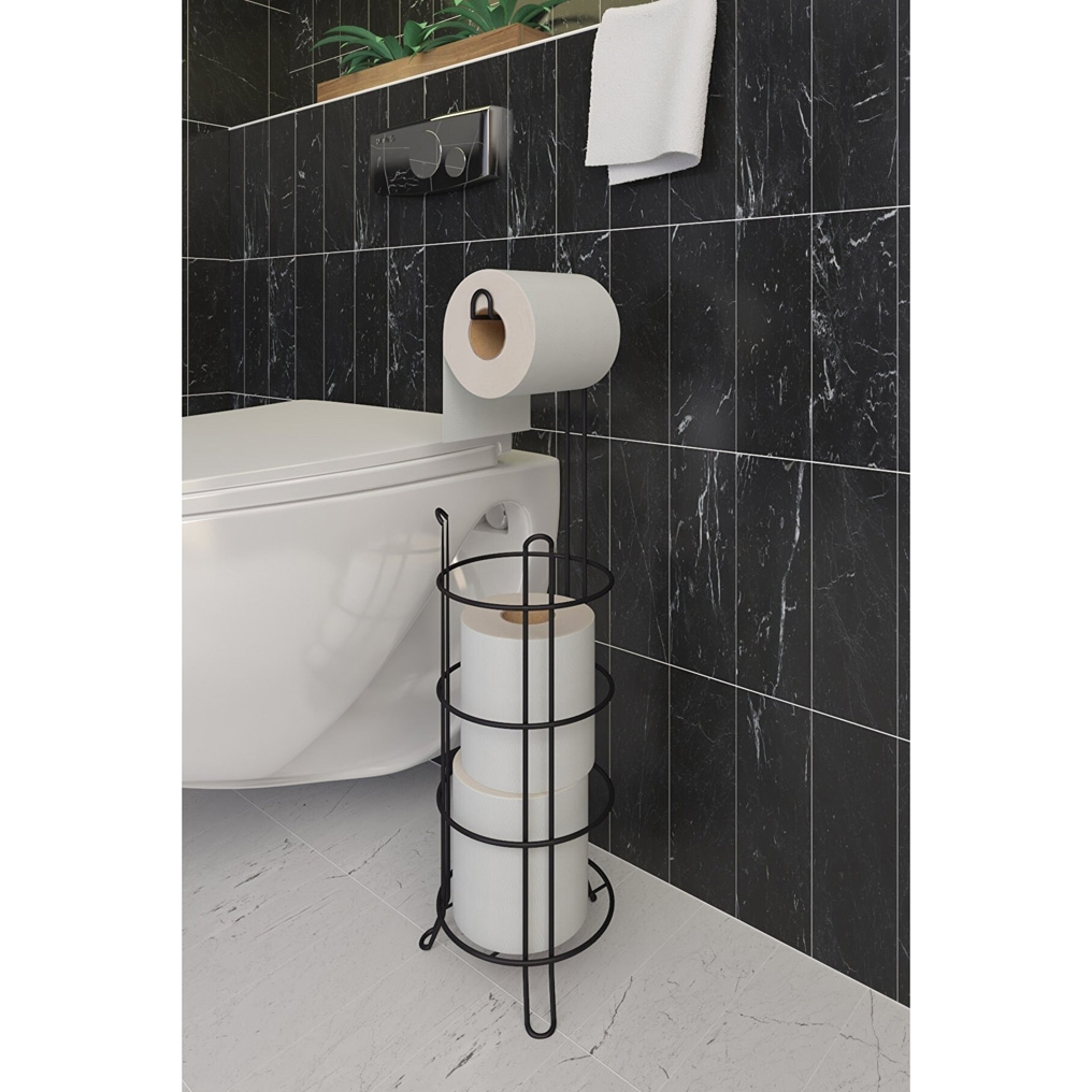 Toilet Paper Holder SB061-B Black Metal 15x15x55 cm 161WRC1132