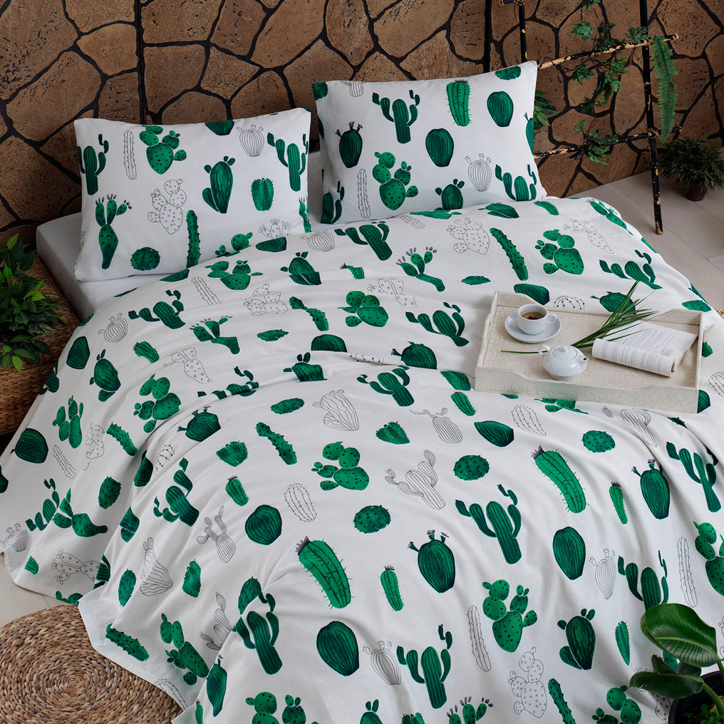Pique Kaktus - Green 100% Cotton