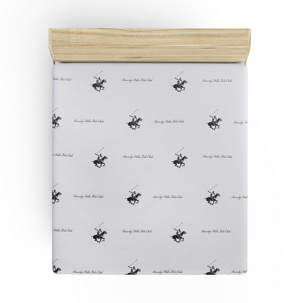 Double Flat Sheet Beverly Hills Polo Club 004 - Lilac 100% Cotton Ranforce 240x260 cm