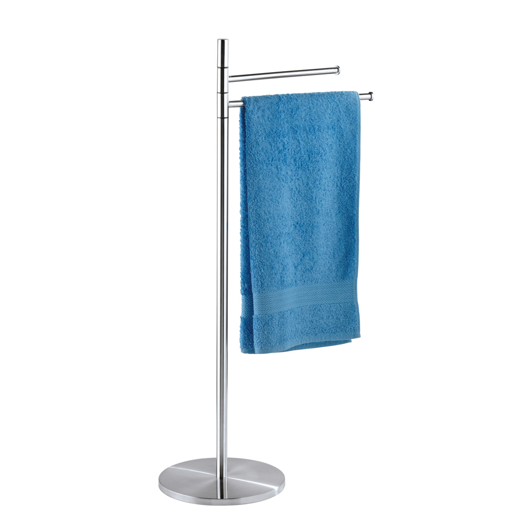 Towel stand with 2 arms Pieno stainless steel 45x25x89 cm 18451100