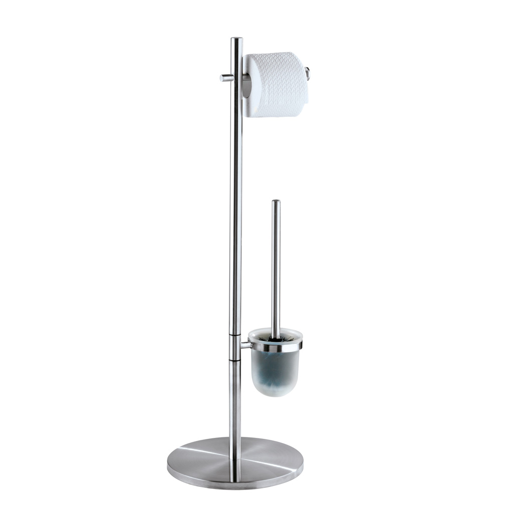 Freestanding toilet paper and toilet brush Pieno stainless steel 26,5x25,5x79 cm 18452100