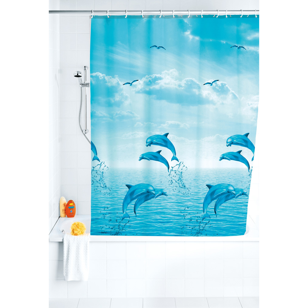 Κουρτίνα μπάνιου Dolphin PEVA 180x200 εκ. 19125100