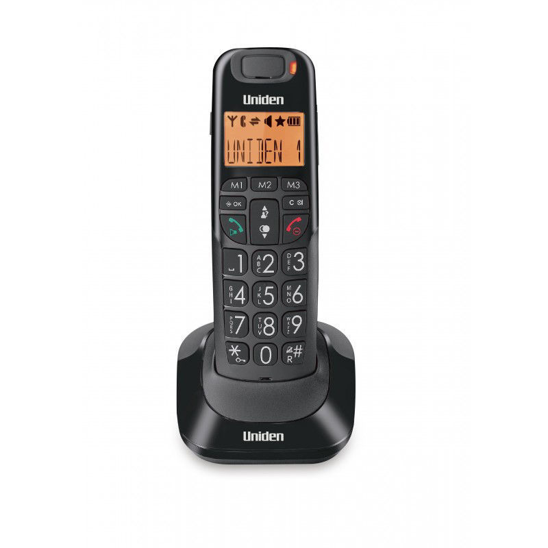 Cordless phone with large keypad UNIDEN AT-4105 Black