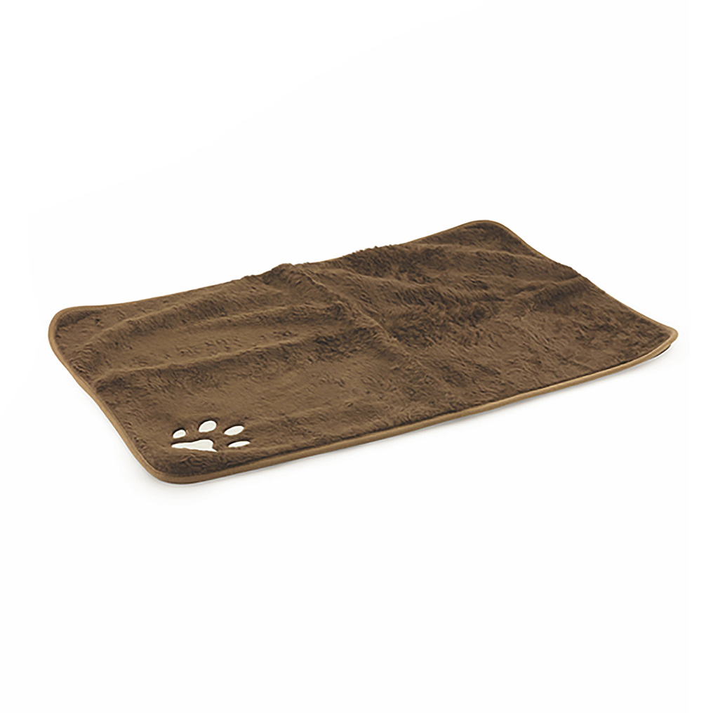 Dog mat with soft surface brown 70x100 cm 219330