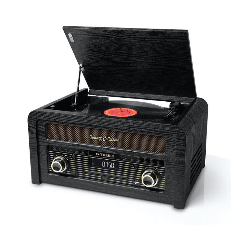 Turntable/Bluetooth/CD/FM MT-115W MUSE with USB Black