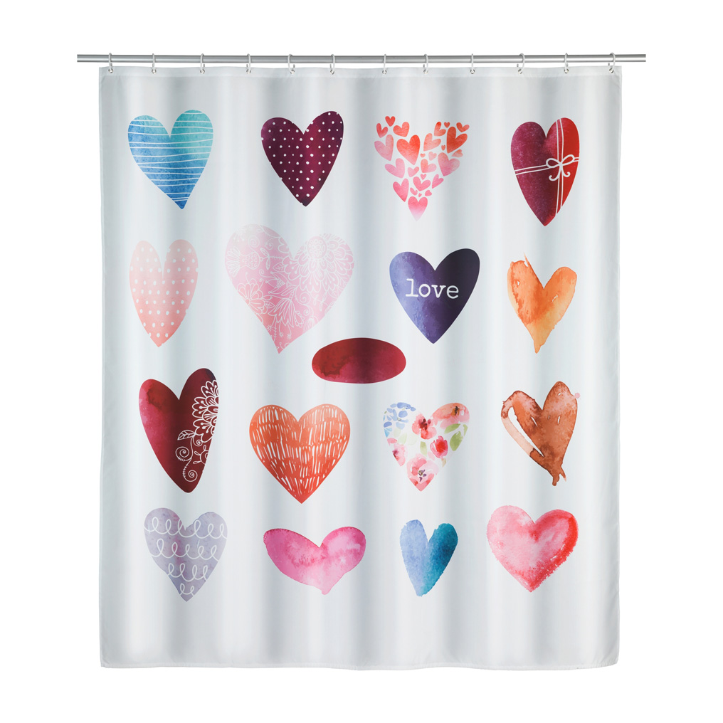 Shower curtain Love Polyester 180x200 cm 23187100