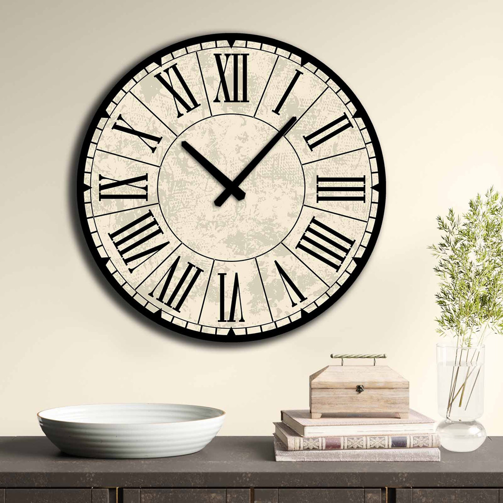 Decorative MDF Clock 5050MS-5 D: 50 cm