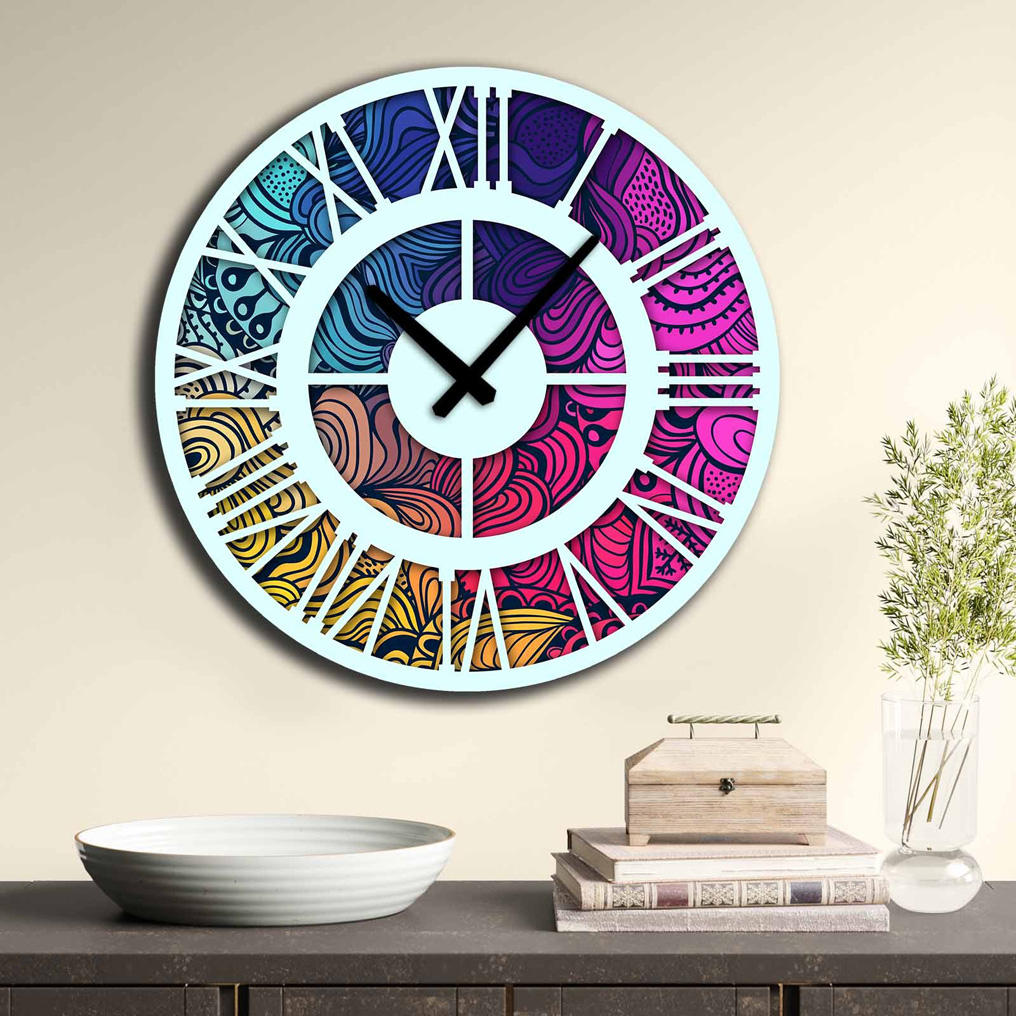 Decorative MDF Clock 5050MS-11 D: 50 cm