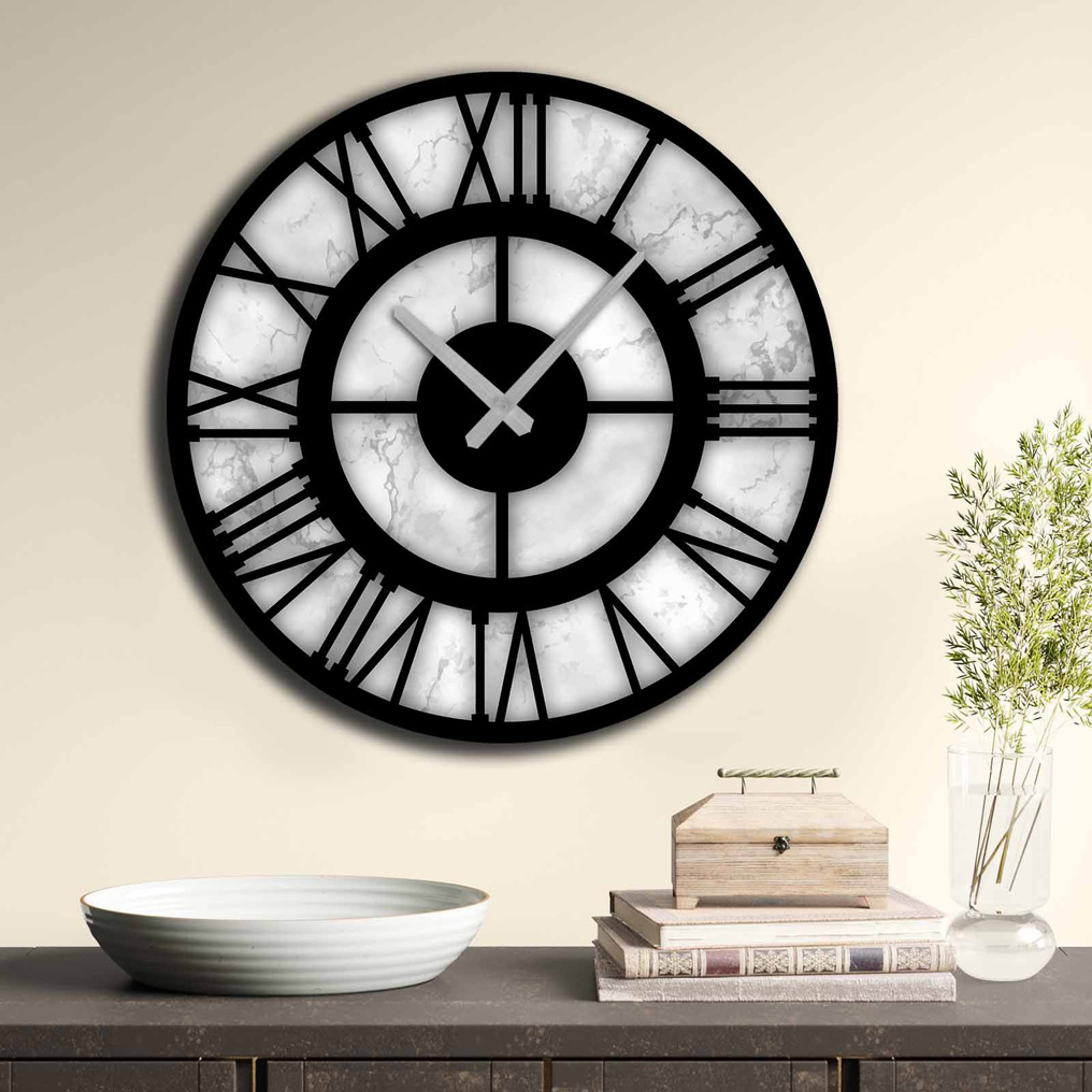 Decorative MDF Clock 5050MS-14 D: 50 cm