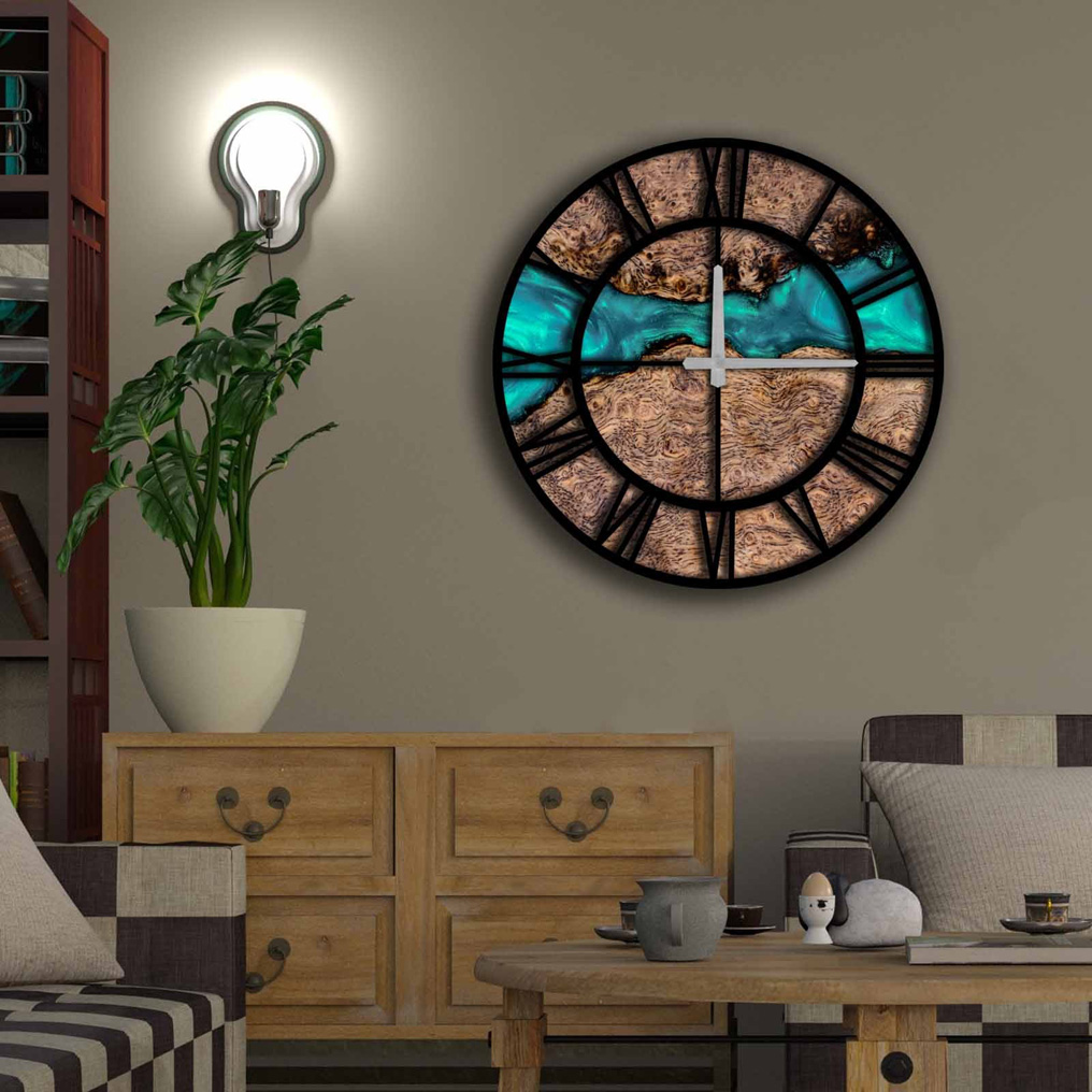Decorative MDF wall clock 5050MS-092 D: 50 cm 238HMA6313