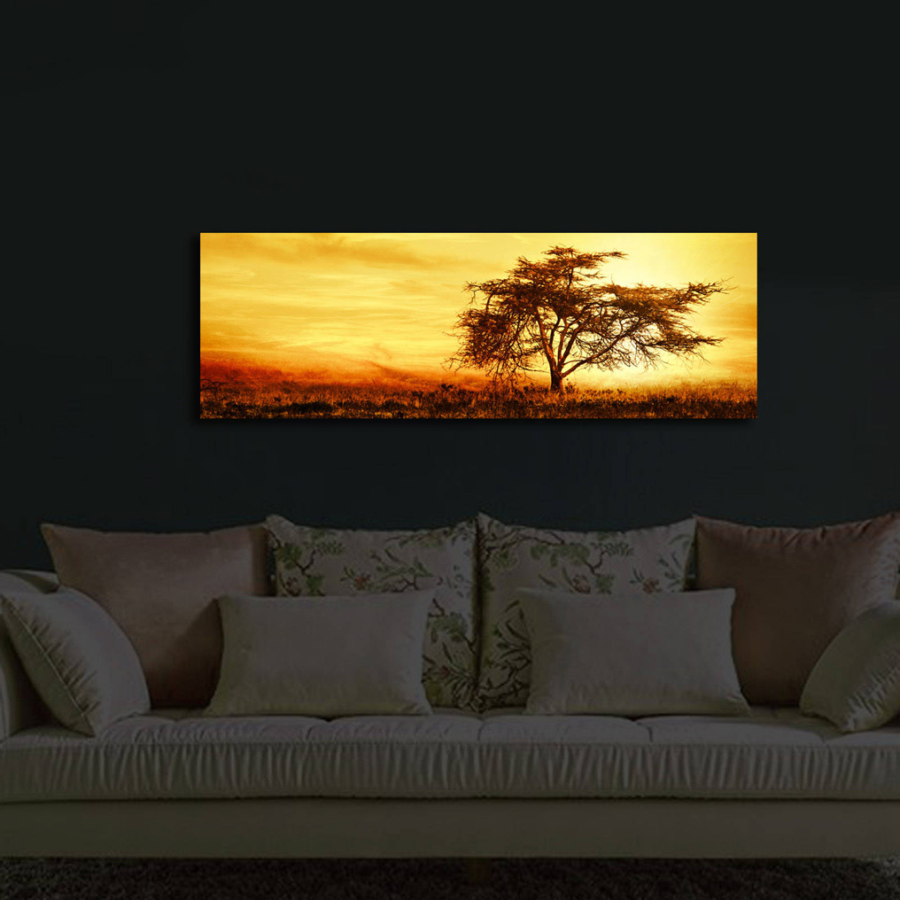 Wooden Framed Decorative Led Lighted Canvas Painting 3090IACT-27 30x90 cm
