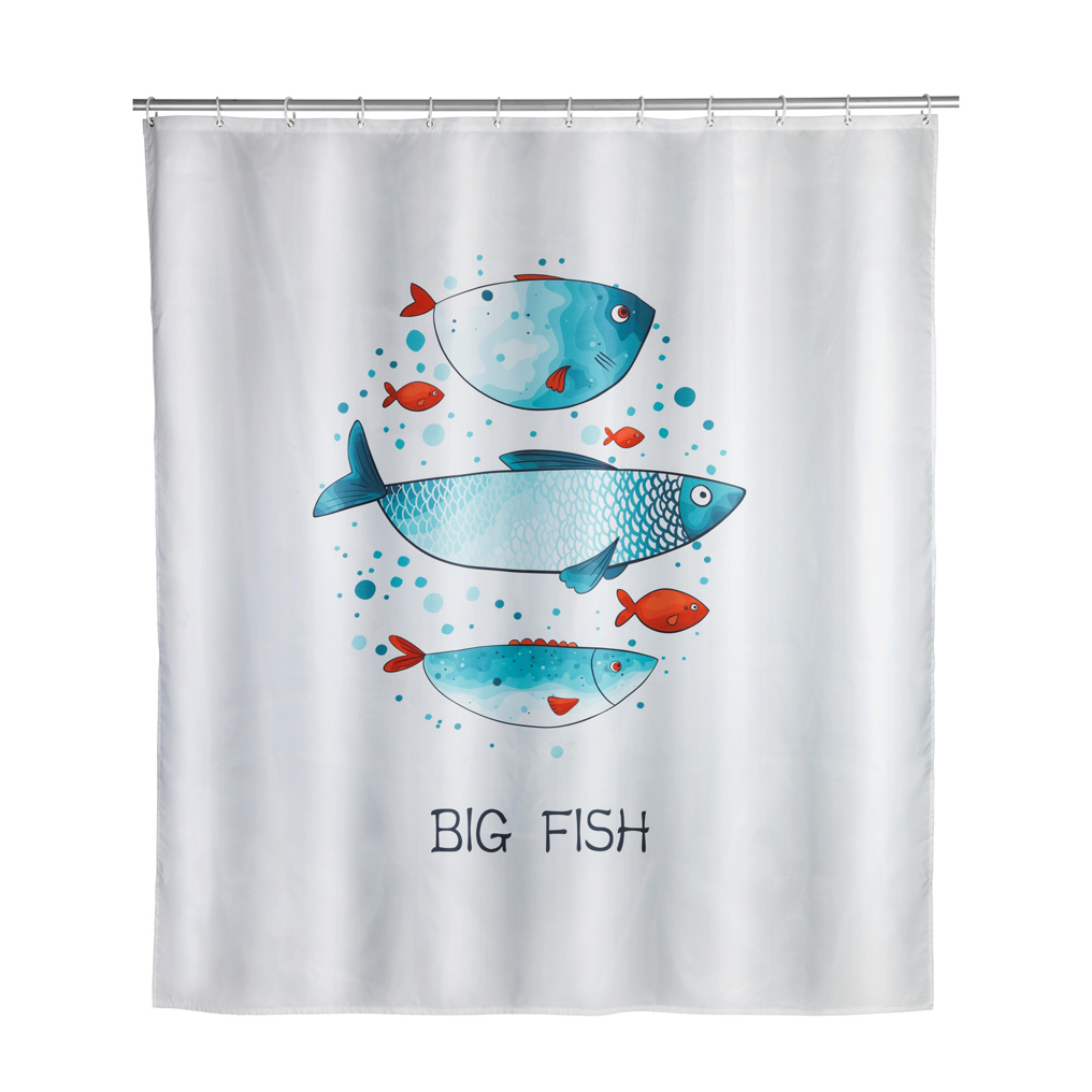 Shower curtain Big Fish Polyester 180x200 cm 24349100