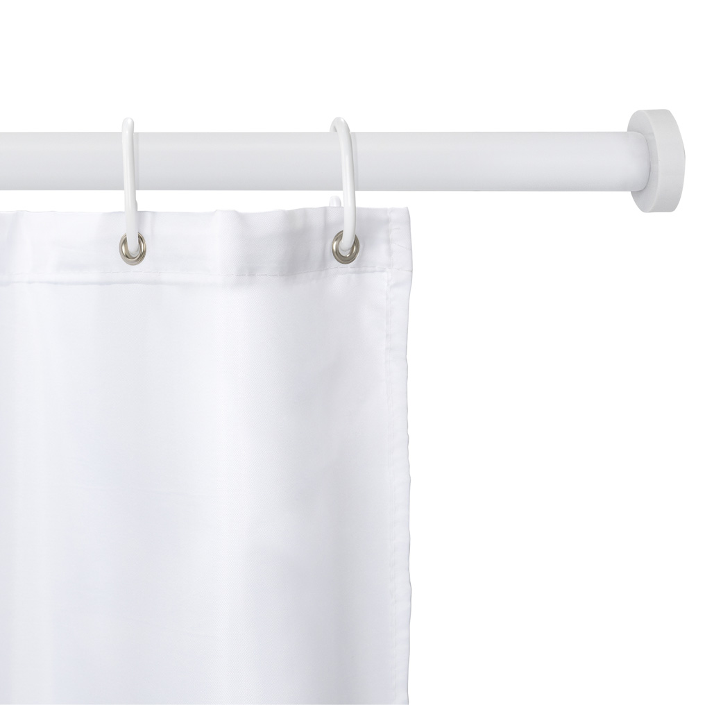 Telescopic shower curtain rod Luz white aluminum 70-115 cm 24881100