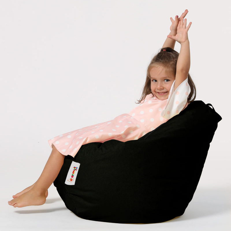 Bean bag waterproof Premium Kid Black 60x60 cm