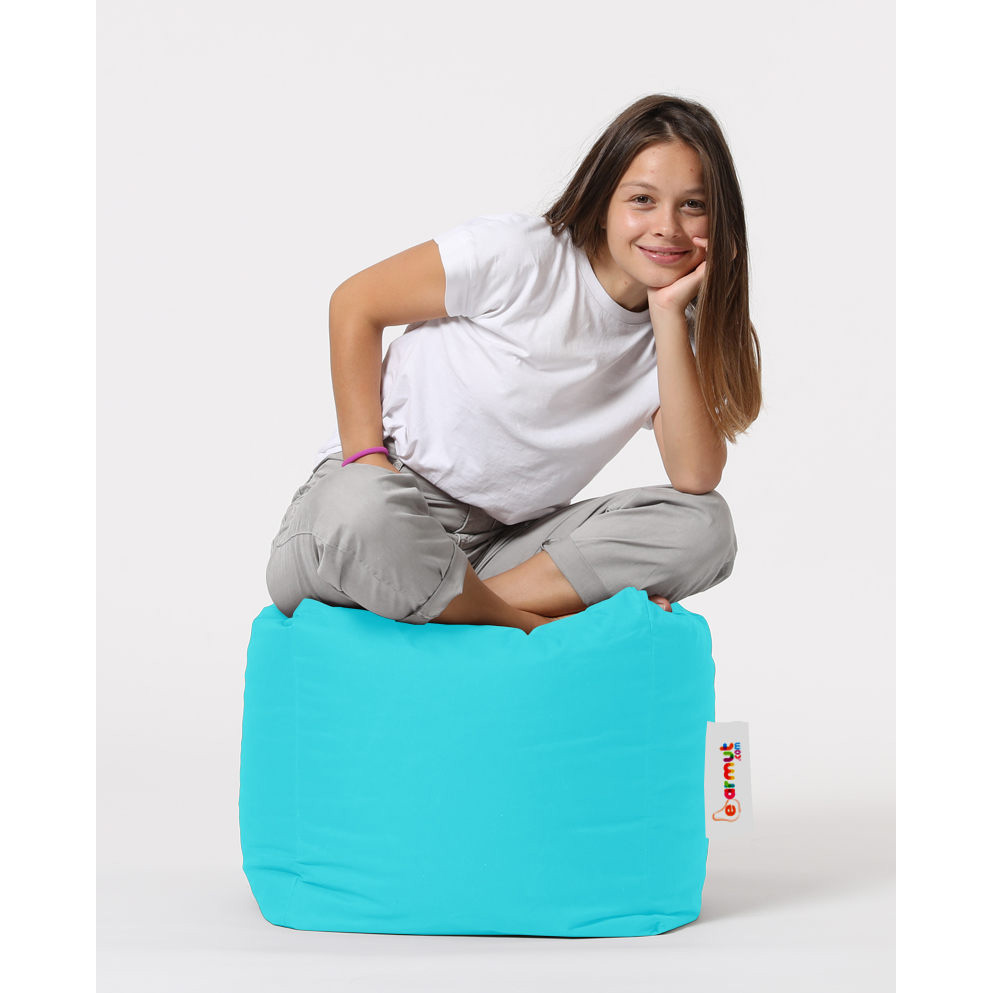 Waterproof pouf Square Turquoise 45x45x45 cm
