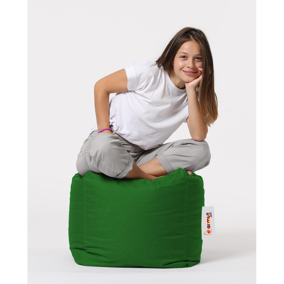 Waterproof pouf Square Green 45x45x45 cm