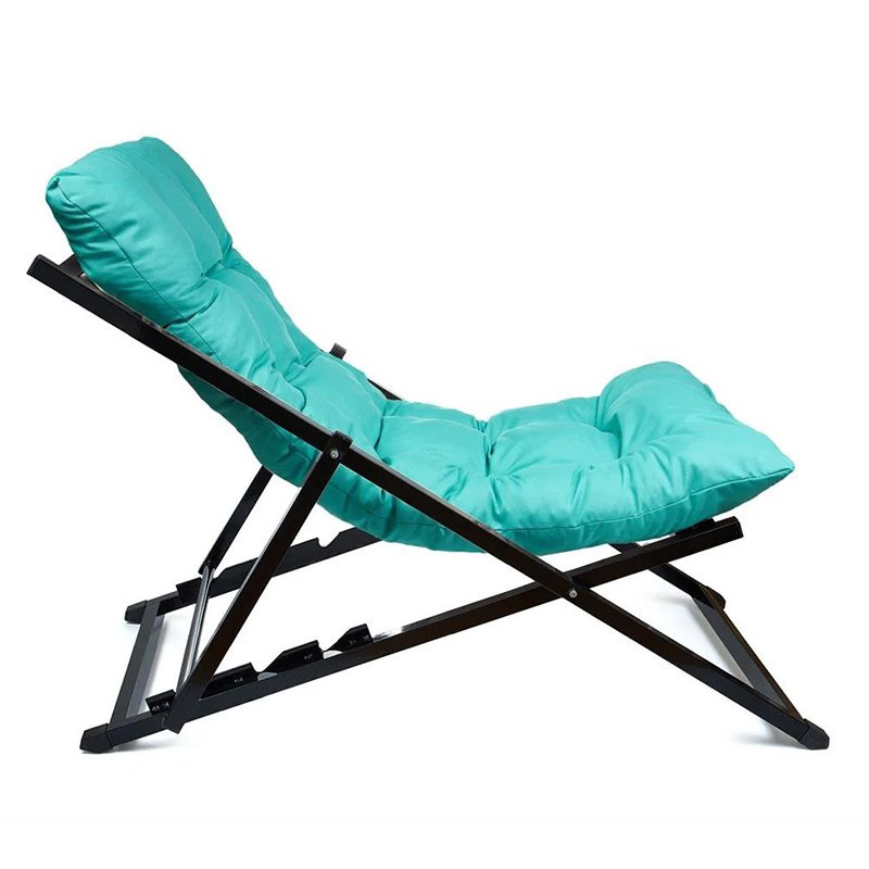 Ξαπλώστρα μεταλλική με μαξιλάρι Lounge Τιρκουάζ 90x92x50 εκ.