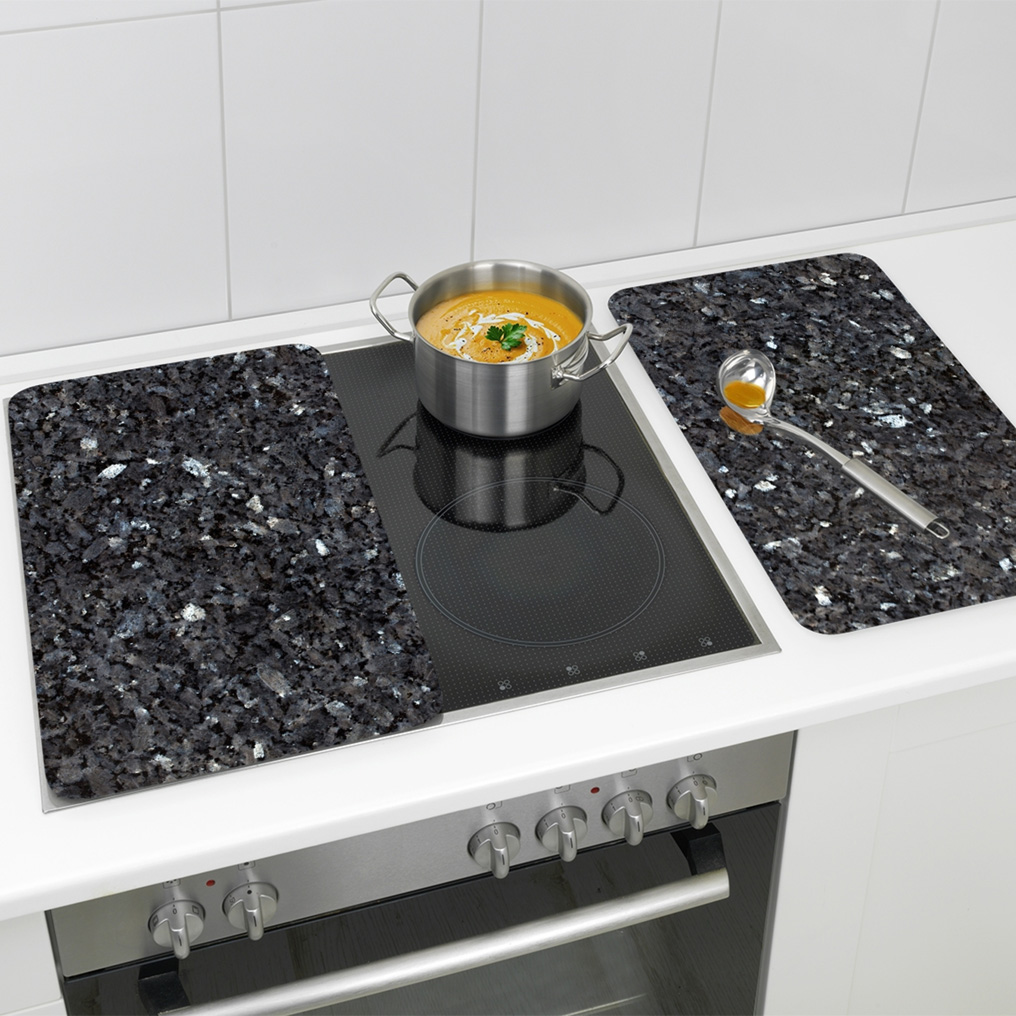 Γυάλινα καλύμματα εστίας Blue Marble 2 τεμ. γυαλί 30x52 εκ. 2521521500