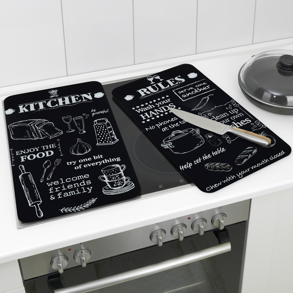 Γυάλινα καλύμματα εστίας Kitchen Rules 2 τεμ. γυαλί 30x52 εκ. 2521536500
