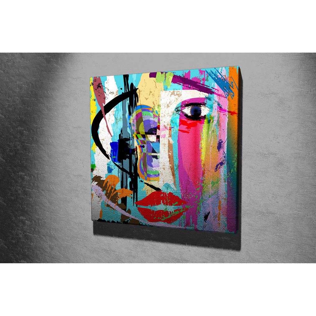 Wooden Framed Decorative Canvas Painting KC016 45x45 cm