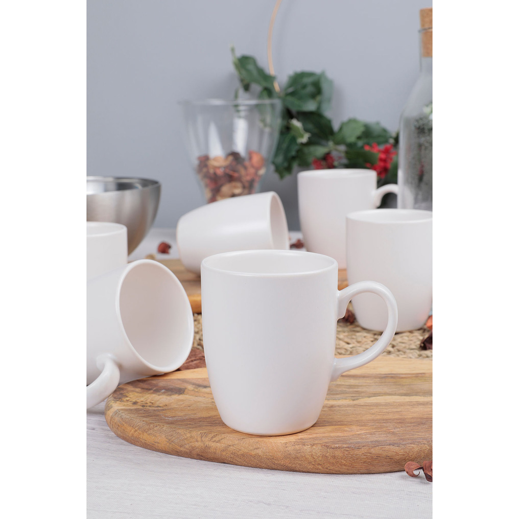 Mug set AET900 White 6 pcs Ceramic 7,9x9,5x9,5 cm / 300 ml 275KRM1428