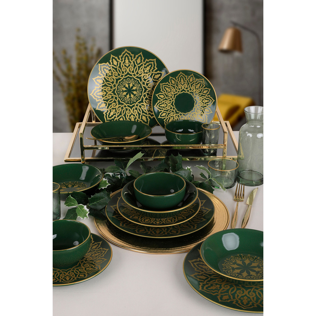 Dinner Set Green Ceramic 24 pcs 275KRM1560