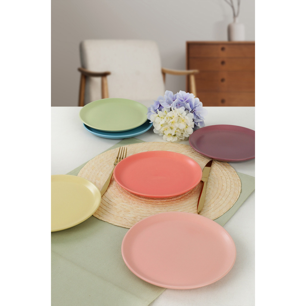 Dessert Plate Set Multicolor Ceramic 20 cm 6 pcs 275KRM1585