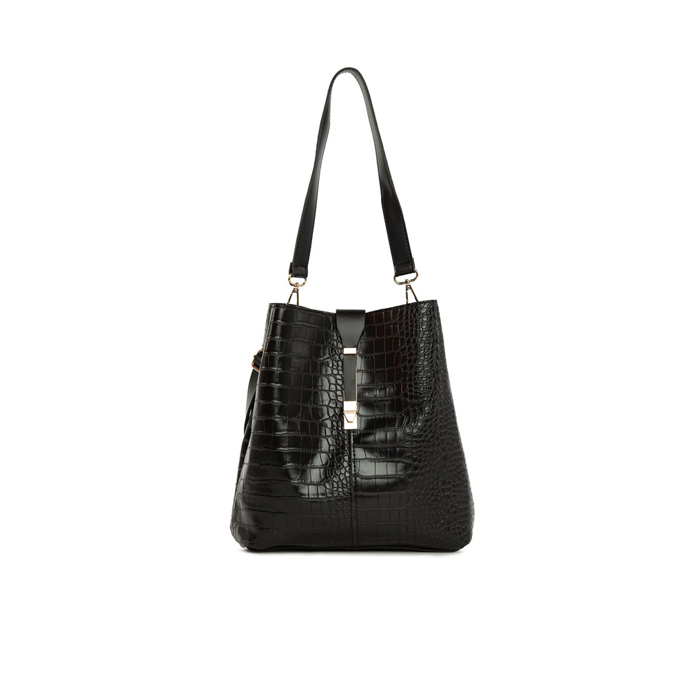 Γυναικεία τσάντα ώμου Bagmori 5227 - 62669 - Μαύρο Δερματίνη 32x30x10 εκ. 307BGM1481