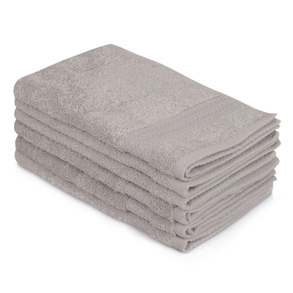 Πετσέτα χεριών σετ 6 τεμ. Rainbow 100% Βαμβάκι Γκρι 30x50 εκ.