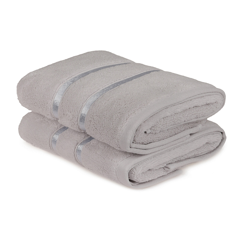 Face towel set 2 pcs Dolce 100% MicroCotton Blue + Grey 50x90 cm