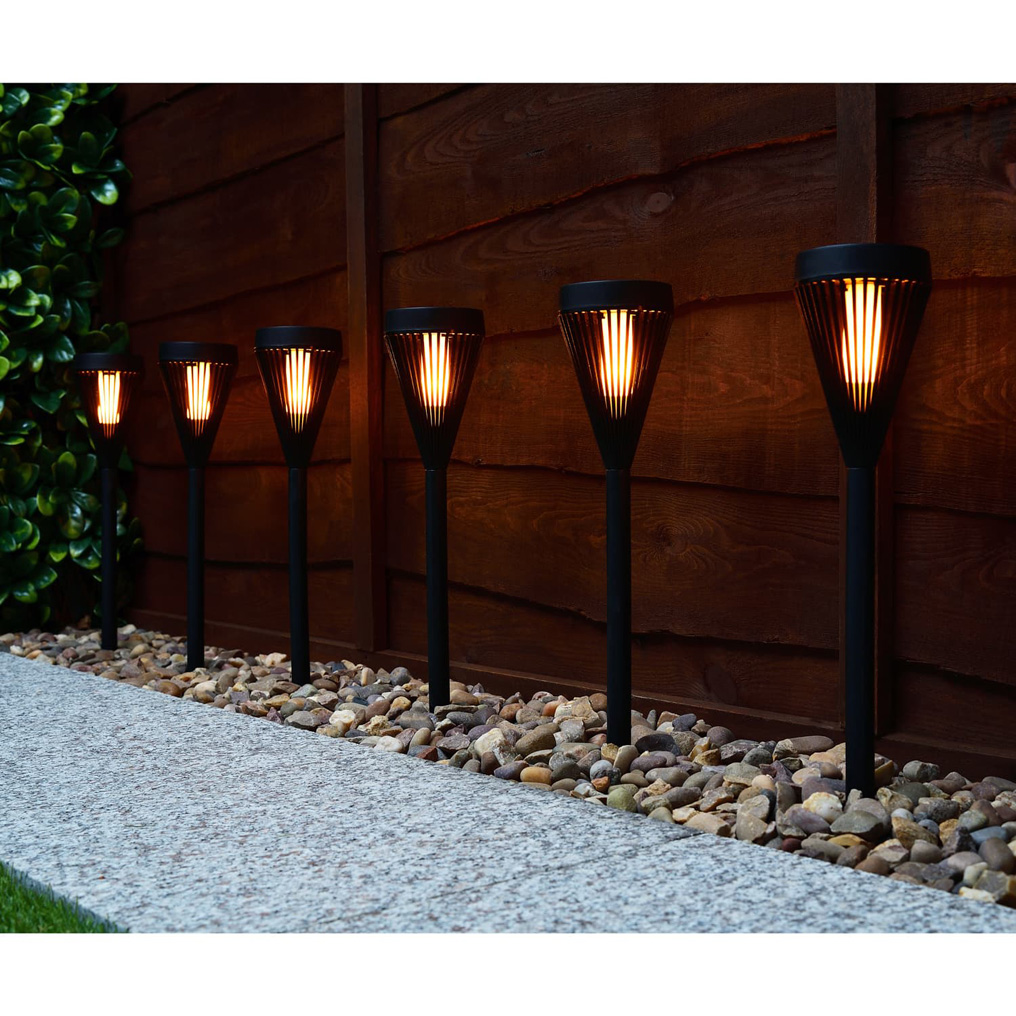 Solar garden lantern black plastic 9,5x55 cm TNS 35-950-0964