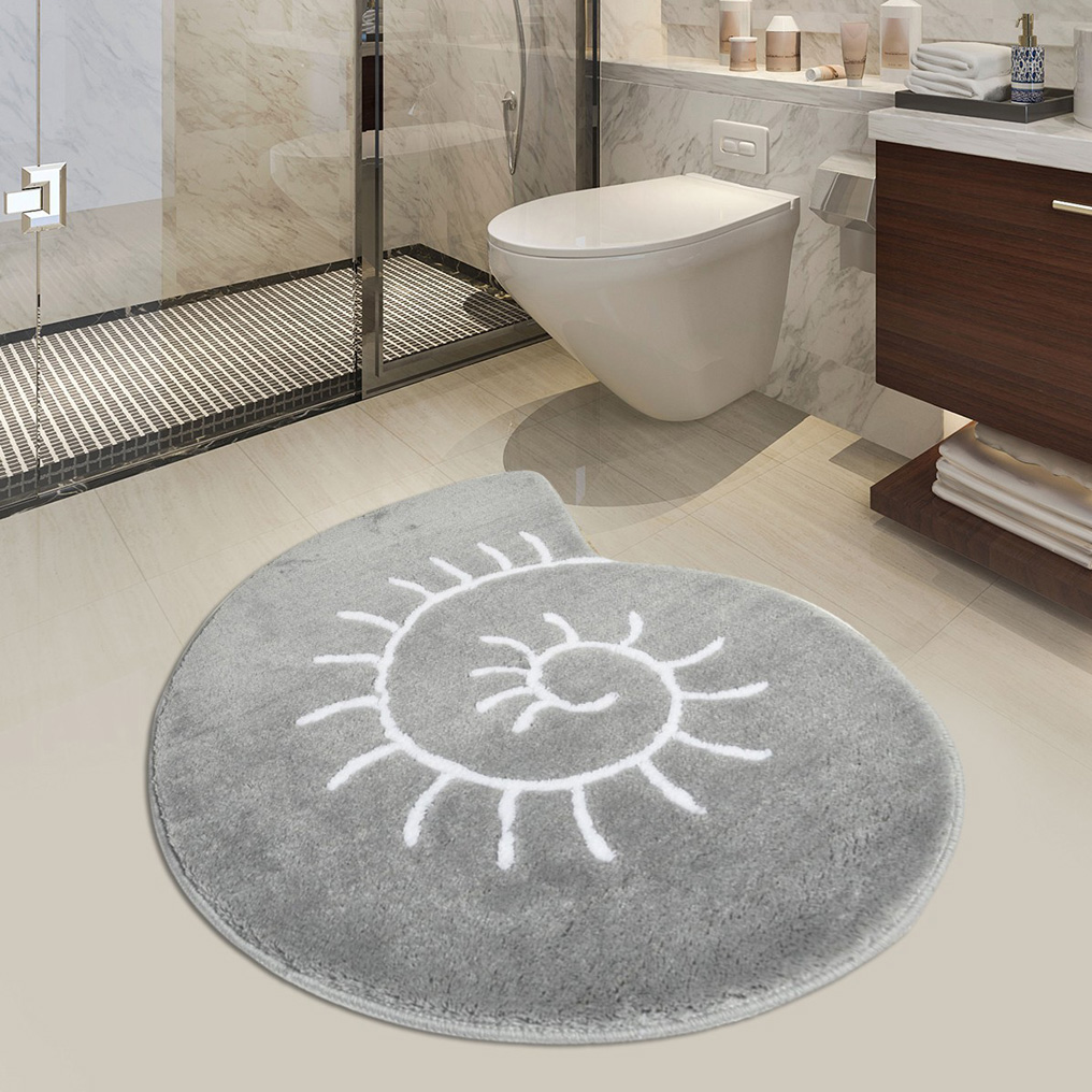 Bathmat Helix 100% Acrylic Grey 90x90 cm