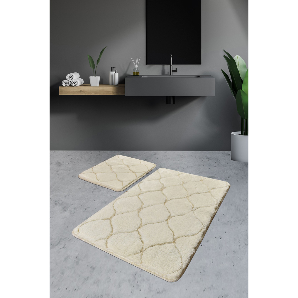 Bathmat set 2 pcs Infinity 100% Acrylic Ecru 50x60 / 60x100 cm