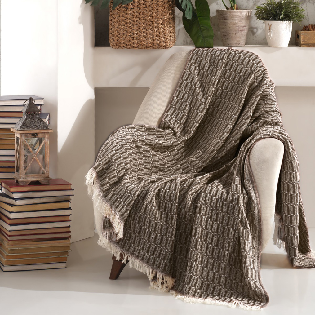 Sofa Cover Vizyon - Dark Brown 70% Cotton / 30% Pol. 170x210 cm