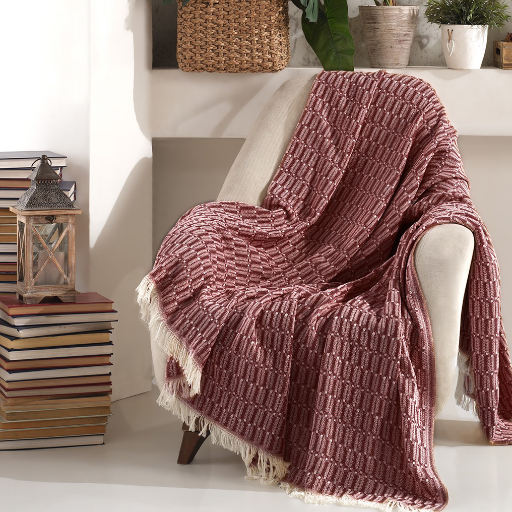 Sofa Cover Vizyon - Claret Red 70% Cotton / 30% Pol. 170x210 cm