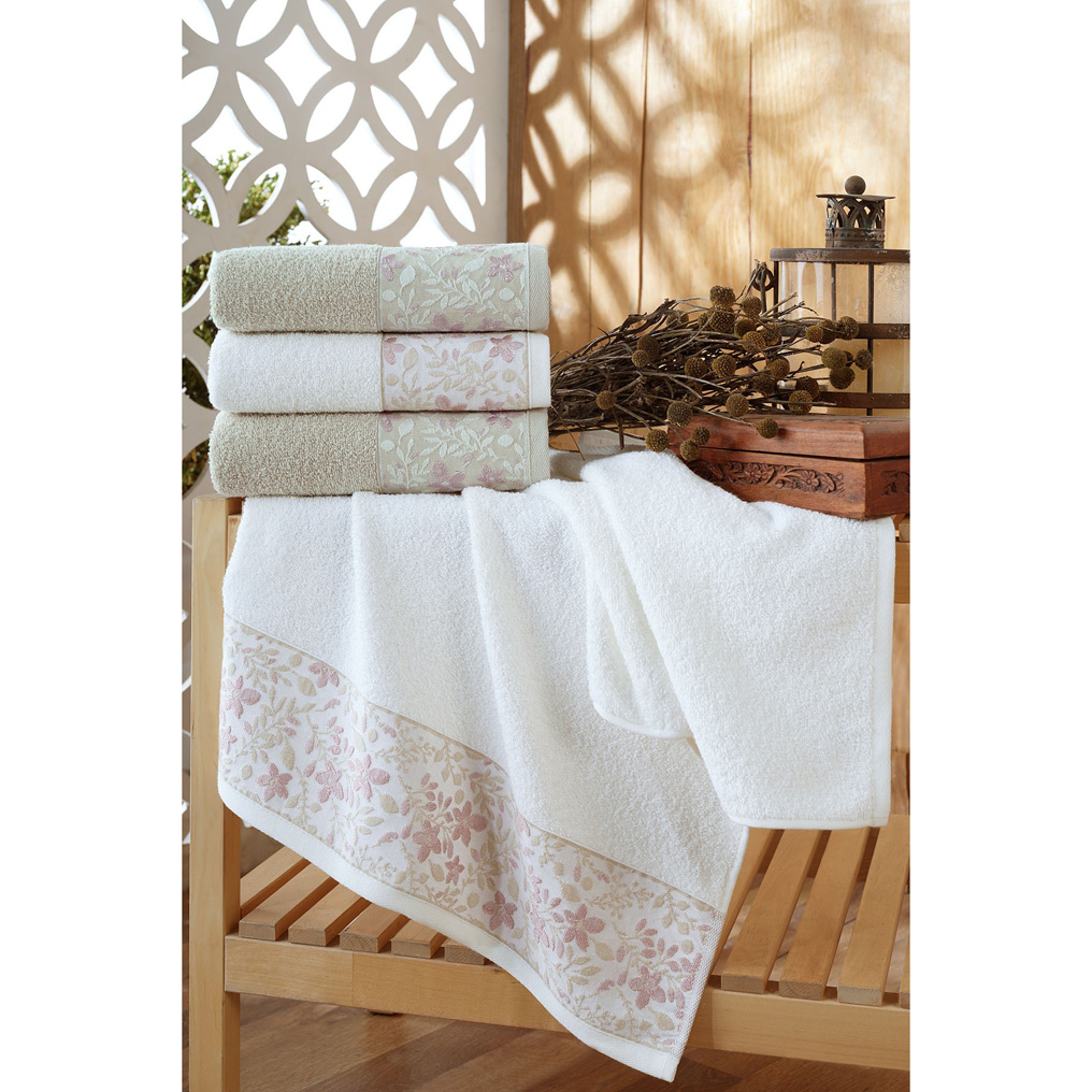 Face towel set 4 pcs Nerminka 100% Cotton  45x90 cm