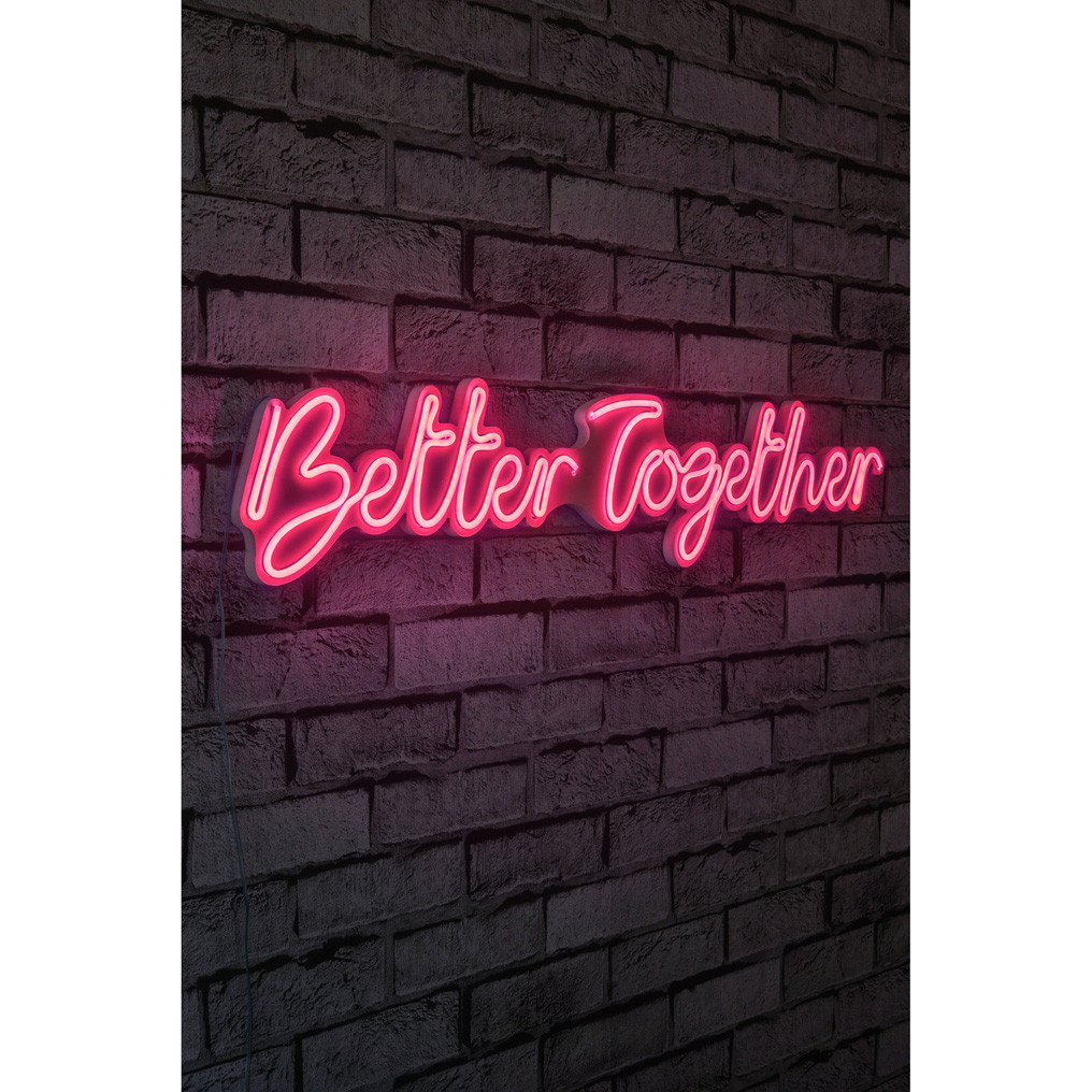 Διακοσμητικό LED φως πλαστικό Better Together - Pink IP67 Neon 23W 84x16x2 εκ. 395NGR1515