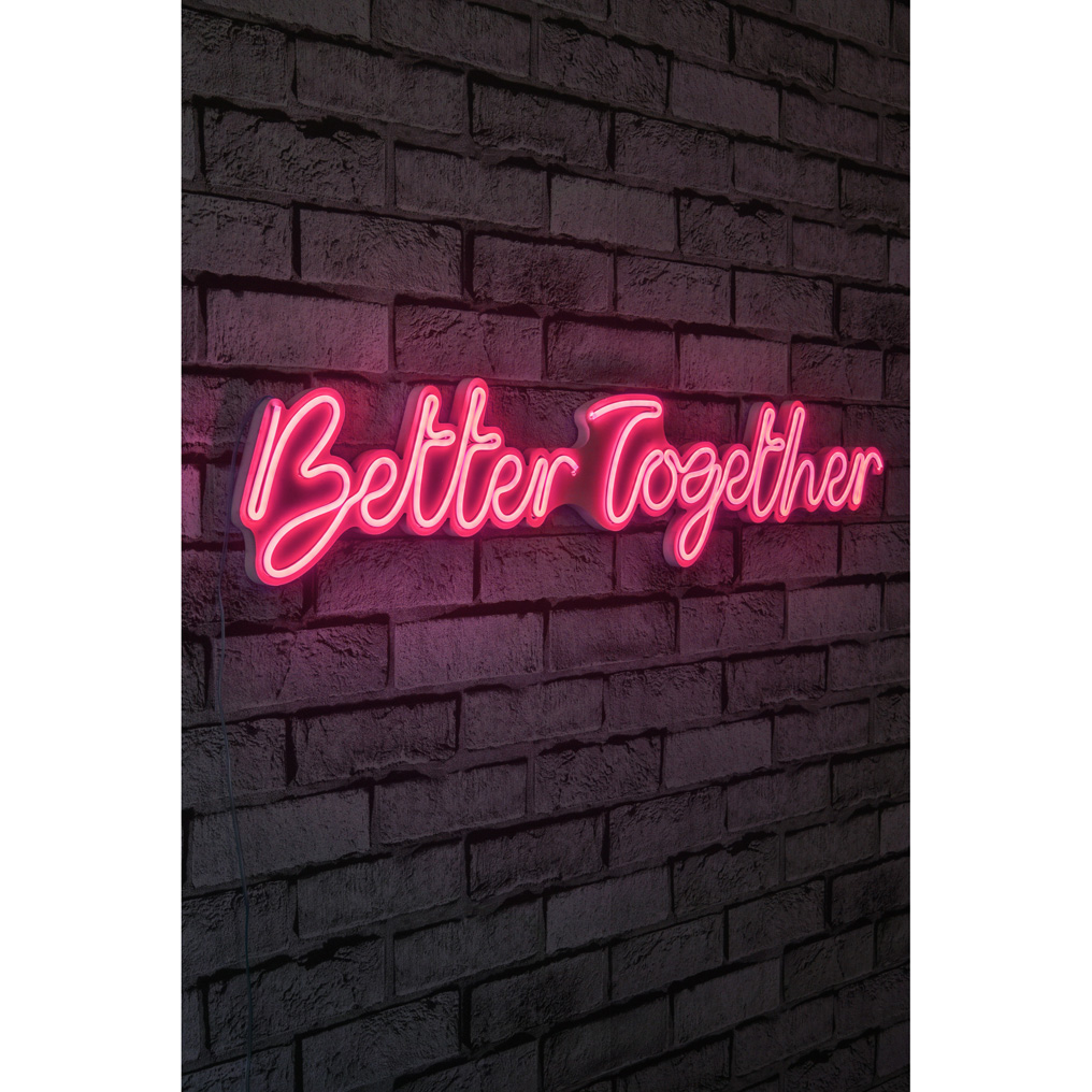 Decorative plastic LED light Better Together - Pink IP67 Neon 23W 84x16x2 cm 395NGR1515