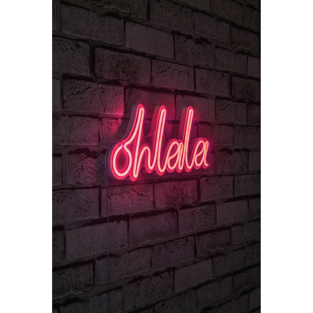 Decorative plastic LED light Oh La La - Pink IP67 Neon 12W 36x15x2 cm 395NGR1691