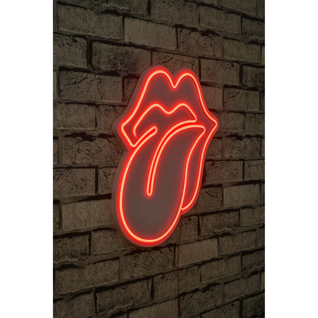 Διακοσμητικό LED φως πλαστικό The Rolling Stones - Red IP67 Neon 25W 36x41x2 εκ. 395NGR1708