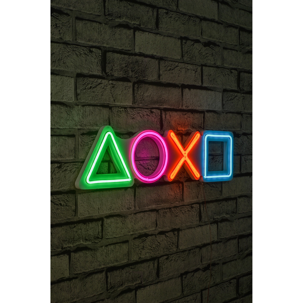 Διακοσμητικό LED φως πλαστικό Play Station - Multicolor IP67 Neon 25W 57x15x2 εκ. 395NGR1767